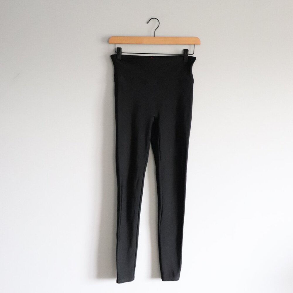 Spanx Womens Black Sz M Seamless Pull-On‎ Compression Skinny Stretch Leggings